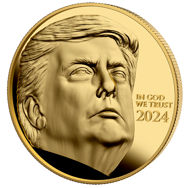 Buy 2024 Trump Gold Coin | American Eagle, In God We Trust