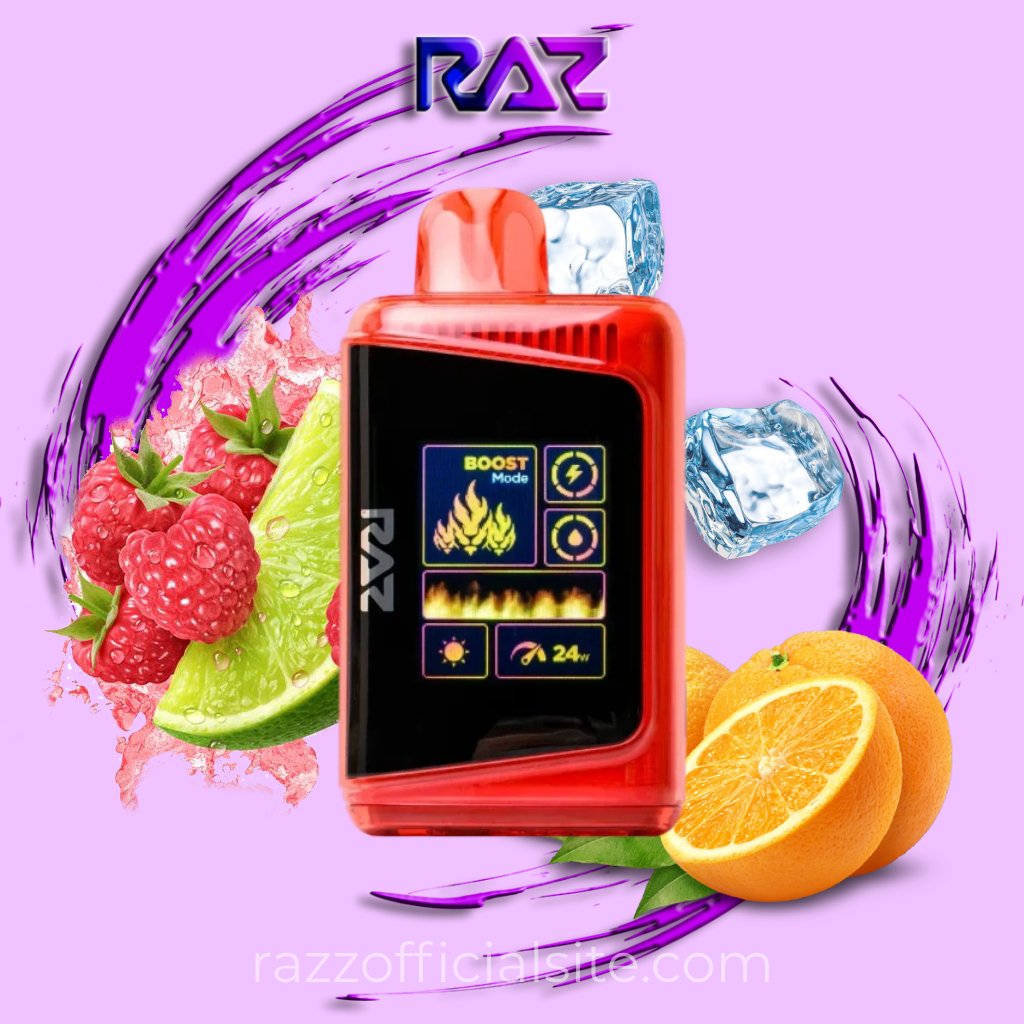 Orange Berry Lime Ice Raz Vape | RAZ DC25000