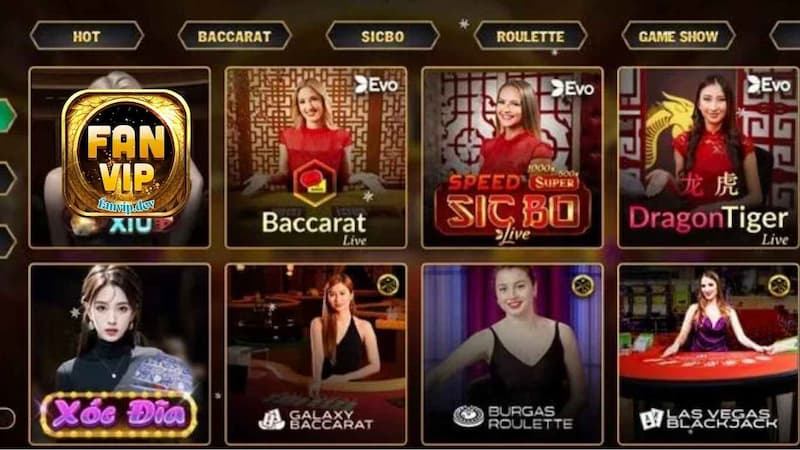 Casino online FANVIP: Sòng live “xanh chín” hàng đầu châu Á