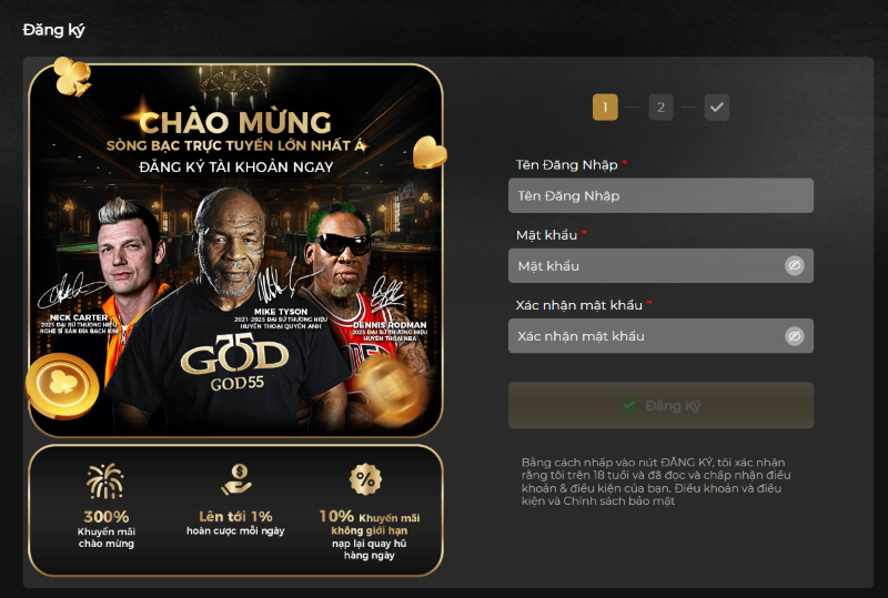 Đăng ký God55 | Nhận ngay 300% thưởng & săn hũ 868 tỷ!