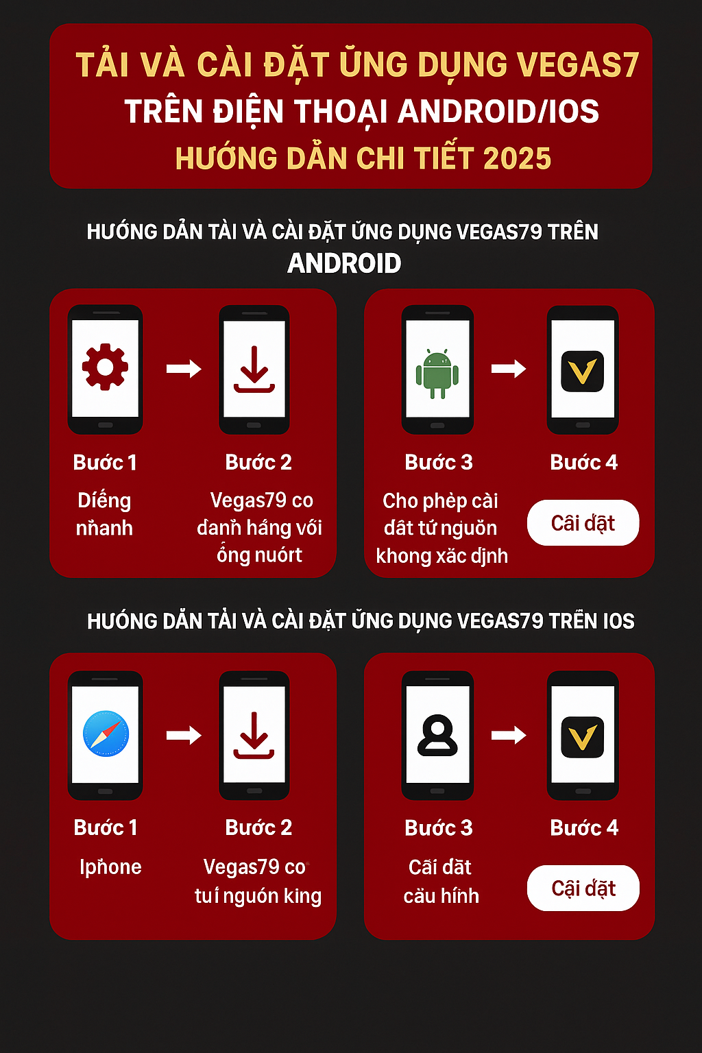Tải app Vegas79 và cách cài đặt ứng dụng trên điện thoại Android/iOs chi tiết