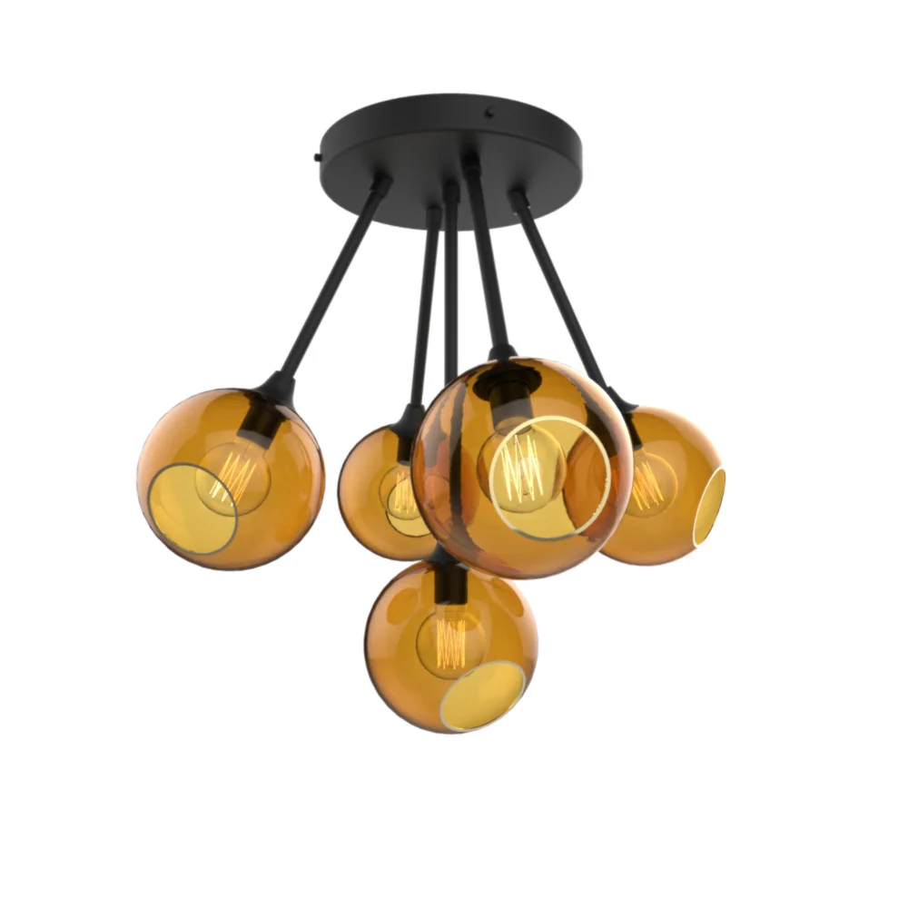 Marie Burgos Collection — Amber Glass Pendant Light: A Glow Of Modern...