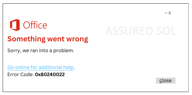 How to Troubleshoot this Windows Error Code 0x80240022