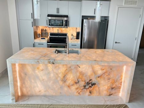 glowing countertops