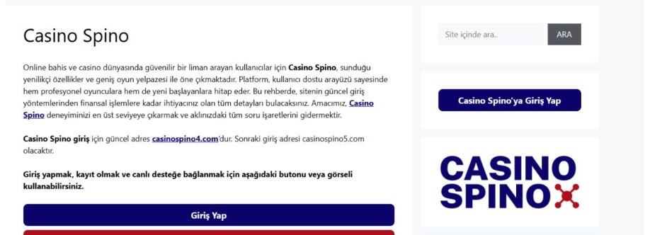 casino spino giriş Cover Image