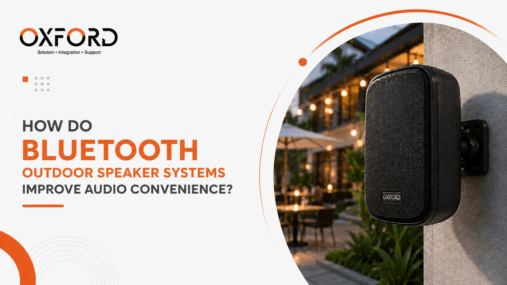 Outdoor Speaker System For Smart Wireless Audio Setup