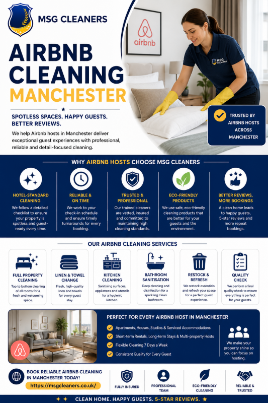Reliable Cleaning Services in Manchester for Homes & Businesses | MSG Cleaners