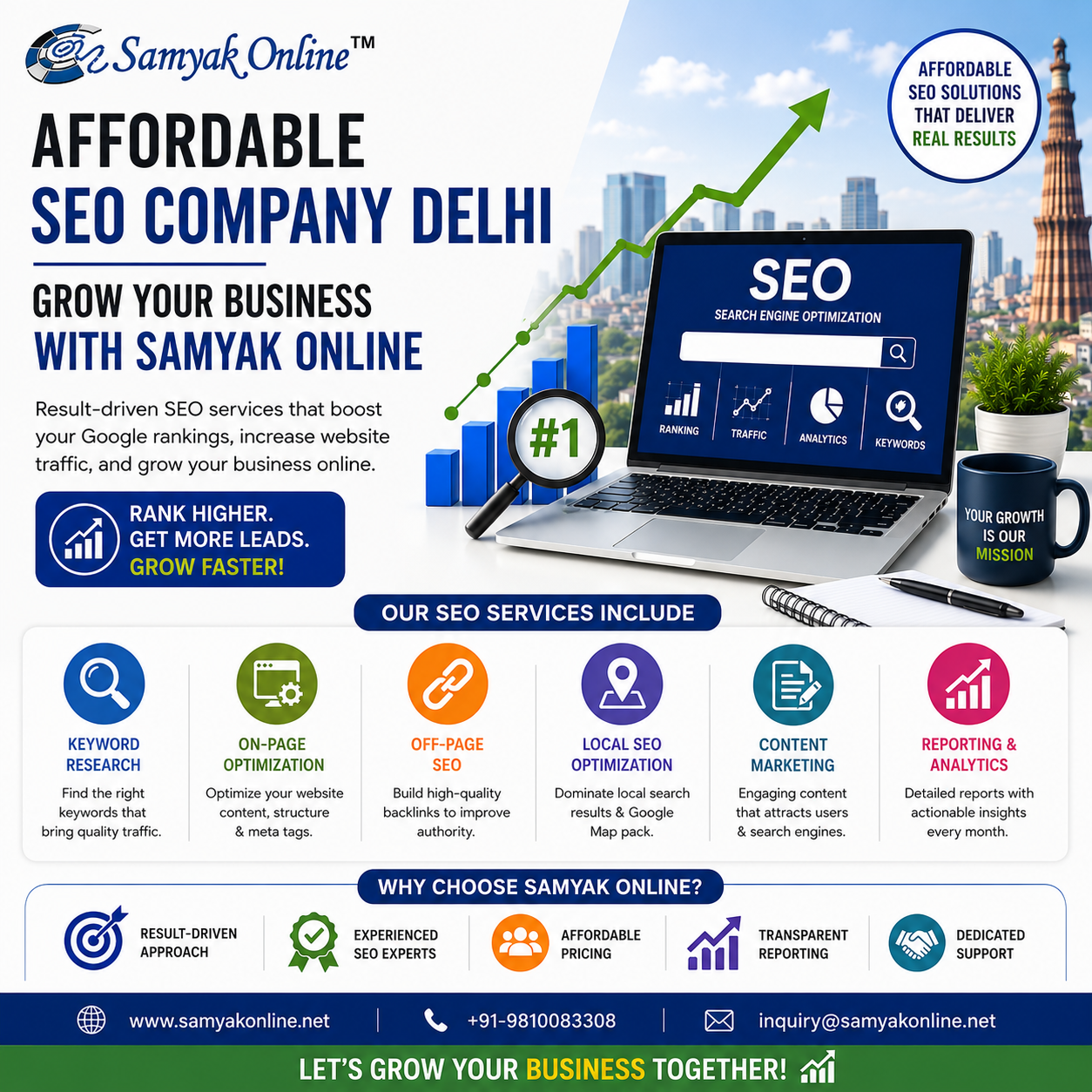 Affordable SEO Company Delhi – Grow Your Business with Samyak Online
