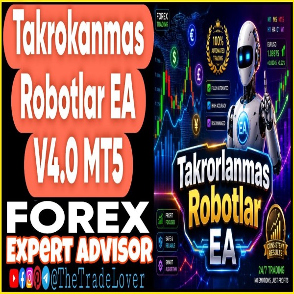 Takrorlanmas Robotlar EA v4.0 MT5 (Works on Build 6061) | Forex Robot | MT5 Expert Advisor - The Trade Lovers