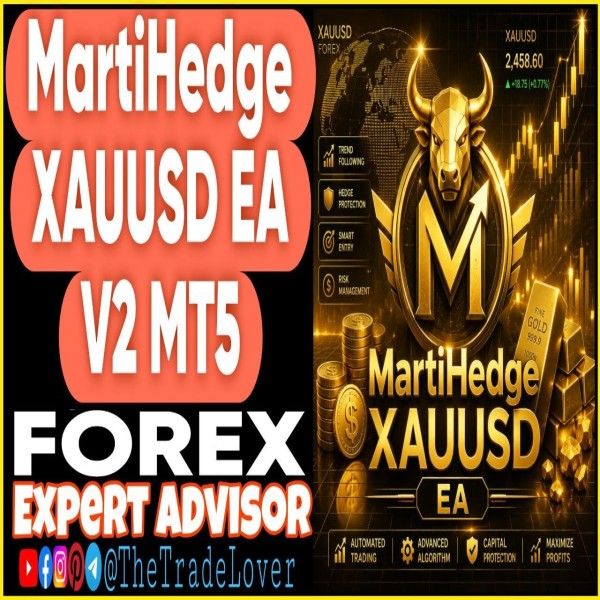 MartiHedge XAUUSD EA v2 MT5 (Works on Build 6061) | Forex Robot | MT5 Expert Advisor - The Trade Lovers