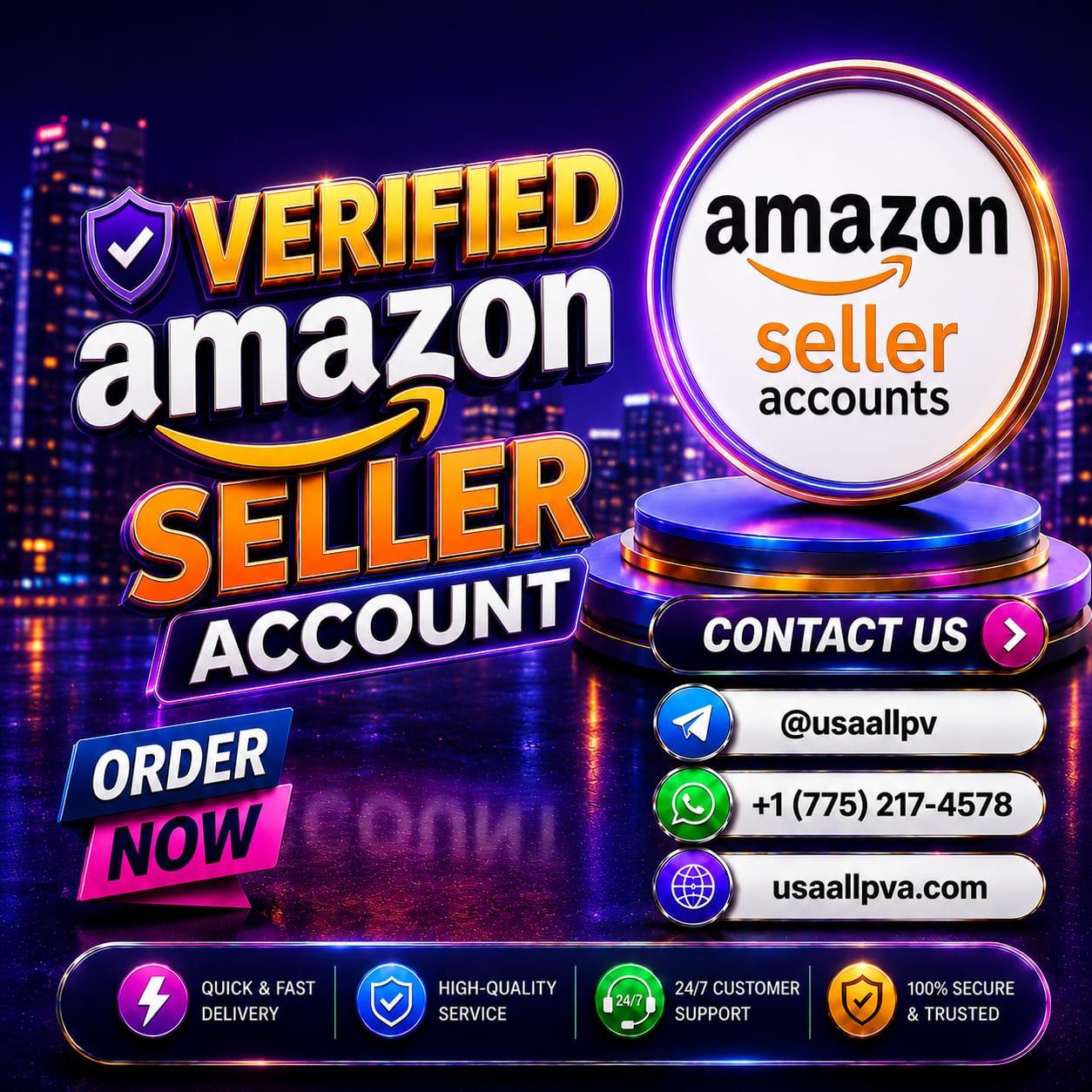 Verified Amazon Seller Accounts - 100% Verified & Secure Accounts