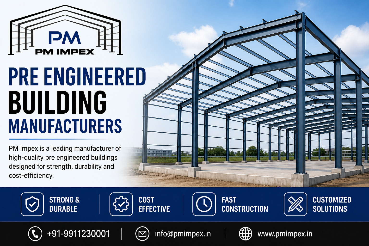 MS Built-Up Structures in PEB Manufacturing in India