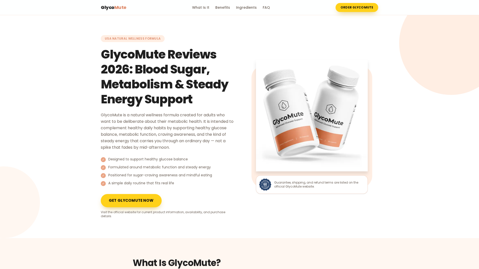 GlycoMute Reviews 2026: Blood Sugar, Metabolism & Energy Support