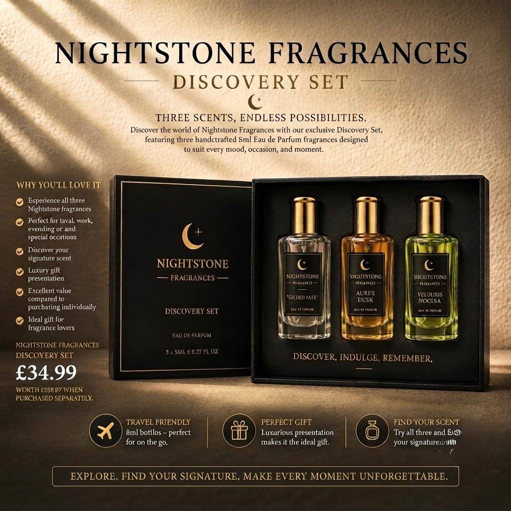 Buy 3 Scents Discovery Set Online in the UK at Best Price - NightStone Fragrances
