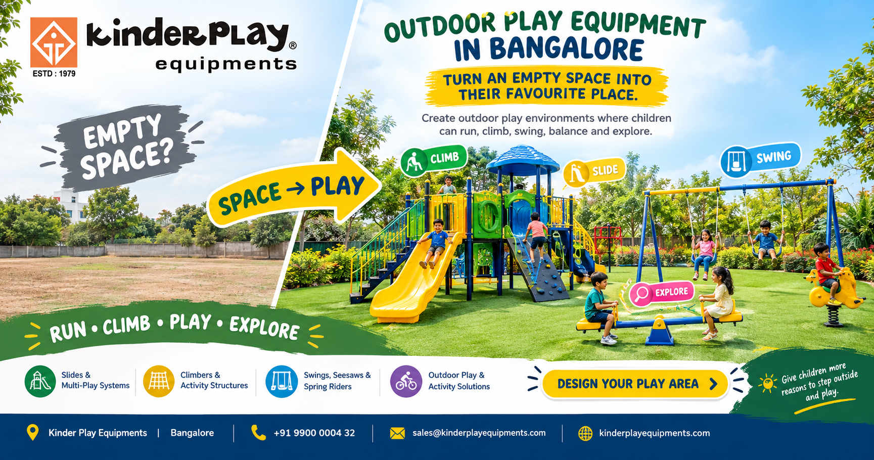 What Makes an Outdoor Playground More Functional and Enjoyable in Bangalore? – kinderplayequipments9