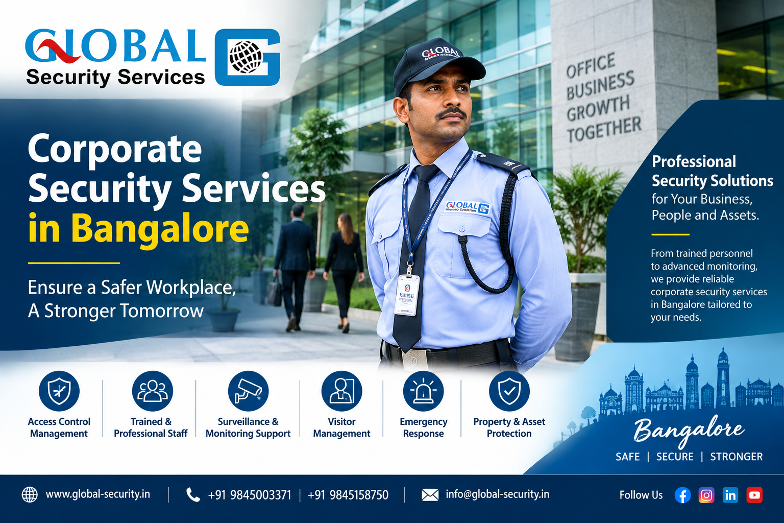 Corporate Security Services in Bangalore: Reliable Protection for Businesses and Properties – globalsecurity