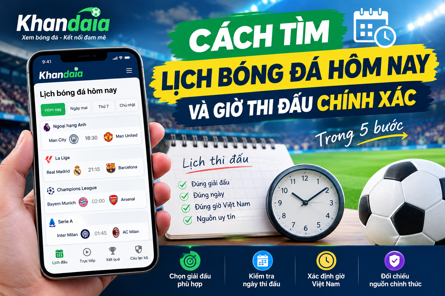 Cách Tìm Lịch Bóng Đá Hôm Nay Chính Xác Trong 5 Bước